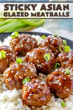 A few simple pantry ingredients combine to make this quick and easy Sticky Asian Glazed Meatballs recipe. It'll be a hit with the whole family!rnrn Asian Glazed Meatballs, Meaty Appetizers, Glazed Meatballs, Meatball Recipes Easy, Simple Pantry, Easy Asian Recipes, Meatballs Recipe, Asian Cooking, Meatball Recipes