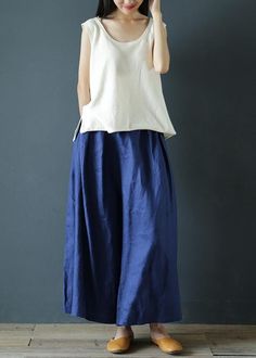 Literary linen navy blue cropped trousers and pants national style
 
Materials used: cotton  linen

Measurement:One  size   
Waist elastic from 72cm / 28.08" to 98cm/  38.22"
length 80cm / 31.2"
Leg Cir 80cm / 31.2"


We ship worldwide.

Tracking numbers provided for all orders. Baggy Indigo Pants For Summer, Baggy Blue Linen Pants, Blue Linen Ankle-length Wide Leg Pants, Baggy Blue Linen Bottoms, Summer Blue Linen Pants, Spring Indigo Linen Pants, Knitwear Dress, Cotton Maxi, Maxi Dress Cotton