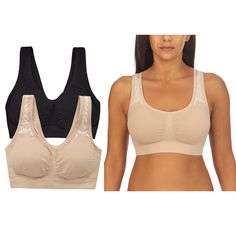 PRICES MAY VARY. ELLEN TRACY: Designed for the woman who lives in the moment, not for the moment. Our underwear is made of ultra soft, high quality nylon and spandex that provides comfort and support from day to night SEAMLESS: Enjoy all day comfort in the stylish and comfortable Ellen Tracy seamless bralettes. Designed with you in mind, the soft nylon/spandex material will take you from day to night. Tag less to ensure comfort WASH: Recommended machine wash cold, use non chlorine bleach when ne Everyday Bra, Ellen Tracy, 2 Pack, Bralette, Top Styles, Fashion Branding, Vanity, Lingerie, Bra