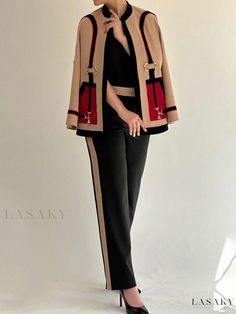 Lasaky - Essential Urban Design Stand-Up Collar Coat Fashion Illustration Face, Timeless Fashion Pieces, Colorblock Pants, Stand Collar Coat, Leopard Print Blazer, Fashion Design Patterns, Stand Collar Jackets, Collar Coat, Easy Trendy Outfits