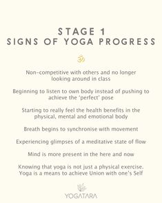 the sign that says yoga progress