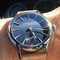 Lets take some time to look at the Laurent Ferrier Galet Micro Rotor taken under the sun by @Kcinemod #laurentferrier #galet #micro #rotor #blue #dial #white #indexes #wristshot #car #watchesandcars #luxury #life #style #watchaddict #potd #womw #elegant #precision #friday Luxury Life, Omega Watch, Life Style, Time Piece