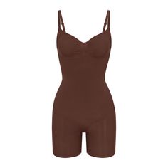 SEAMLESS SCULPT MID THIGH BODYSUIT | COCOA