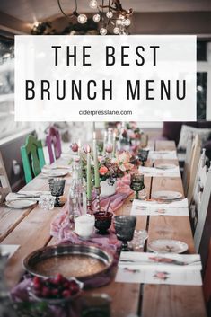 the best brunch menu for any type of meal