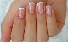 Natural Nails Manicure, Neat Nails, Gel Nails French, Ombré Nails, French Manicure Nails, Work Nails, French Nail Designs