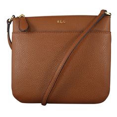 Lauren Ralph Lauren Brown Crossbody Bag. Body Is 100% Polyurethane; Lining Is 100% Polyester Great Condition - Like New One Outside Pocket, Zipper Pocket Inside, And One Large Pocket - Spacious Interior With Adjustable Strap Tan Textured Leather Crossbody Bag, Ralph Lauren Bags, Brown Crossbody Bag, Brown Crossbody, Lauren Brown, Lauren Ralph Lauren, Inside Pocket, Zipper Pocket, Adjustable Straps