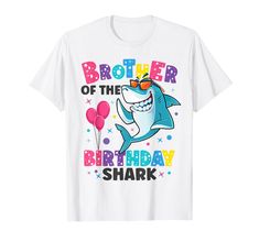 PRICES MAY VARY. Family Matching Birthday Shark Outfit for Brothers, Tollders, Kids and anyone who loves Sharks, Features a Vintage Cute Smiling Shark with Sunglasses Great outfit for Shark Themed Party, Visit Our Brand To See More options and Colors For your Family . Lightweight, Classic fit, Double-needle sleeve and bottom hem Shark With Sunglasses, Shark Outfit, Shark Shirts, Smiling Shark, Shark Themed Party, Matching Family T Shirts, Mom Dad Baby, Shark Gifts, Sharks Funny