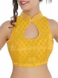 Sleeveless Blouse Designs, Blouse Lehenga, Blouse Designs High Neck, Blouse Designs Catalogue, Sari Design, Saree Blouse Neck Designs, Sari Blouse Designs, Blouse Designs Indian, Saree Blouse Patterns