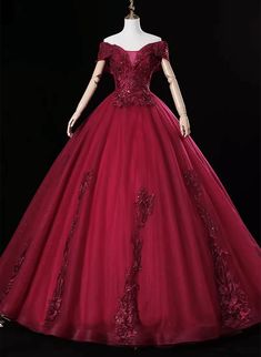 Product Style: #Q7UY Material: Tulle Color: Wine Red Built in Bra: Yes Hemline: Floor Length Back Detail: Lace-up Delivery times: Processing time:    2-3 weeks Shipping time:      3-5 working days Rush order service is available, if you need rush order, please visit: Rush Order ，rush order fee is $20. Custom Size: For custom size, please give us the correct measurements in the order notes when you check out, and please have a look our measuring guide at first. There is no extra payment for custo Wine Red Ball Gown, Red Sweet 16 Dresses, Red Sweet 16, Burgundy Ball Gown, Extreme Beauty, Wedding Cardigan, Sweet 16 Dress, Red Ball Gown, Long Party Dress