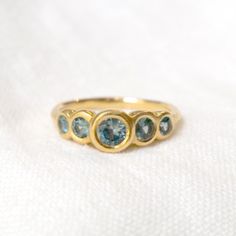 Lyra Montana Sapphire Teal Ring-MM Fine Rings-Marisa Mason Teal Rings, Diamond Cuff Ring, Montana Sapphires, Montana Sapphire Ring, Halo Necklace, Ceylon Sapphire, Montana Sapphire, Cuff Rings, Bezel Setting