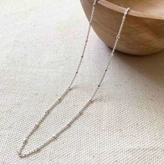 Satellite Chain Necklace - Sterling Silver – Hayden B. Jewelry Jewelry Care Instructions, Silver Chains, New Jewelry, Dainty Necklace, Layered Look, Necklace Length, High Quality Jewelry, Cable Chain, Sterling Silver Chains