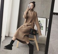 Top Rated Sweater Dress Women Cashmere Blend Long Sleeve Casual Slim Knit Turtleneck Midi, Fashion Women's Dresses Knitted Sweater Dress, Knit Gown, Fall Sweater Dress, Pull Oversize, Thick Sweater, Long Sweater Dress, Turtleneck Sweater Dress, Thick Sweaters, Knitwear Dress