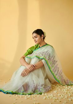 Lavender Field Jamdani Saree | Handloom Sarees - Surmaye Jamdani Saree Bangladeshi, Unique Sarees, Handloom Fabric, Saree Handloom, Lavender Field, Jamdani Saree