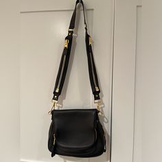 Tom Ford Jennifer Bag. Size Medium, 11“ X 9“ Crossbody Strap. Grained Calf Leather. Excellent Condition. Black Everyday Luxury Satchel Shoulder Bag, Modern Black Everyday Luxury Satchel, Modern Black Satchel For Everyday Luxury, Black Crossbody Shoulder Bag For Everyday Luxury, Luxury Black Shoulder Saddle Bag, Black Everyday Luxury Crossbody Flap Bag, Everyday Luxury Black Bag With Adjustable Strap, Luxury Black Saddle Shoulder Bag, Luxury Black Saddle Bag For Everyday