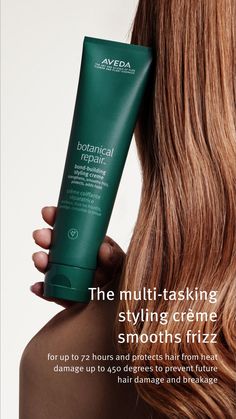 Aveda botanical repair™ bond-building styling crème uses plant powered ingredients to nourish and protect hair while providing a flexible hold for sleek styling. Aveda Hair, Plant Powered, Hair Repair, Multi Tasking, Protective Hairstyles, Damaged Hair, Hair Care, Sleek