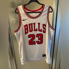 Brand New, Never Worn. Size Xl No Tags Casual Sleeveless Cotton Jersey, Bulls Jersey, Jordan Bulls, Nike White, Nike Shirts, Michael Jordan, White Nikes, Men's Nike, Tank Top Shirt