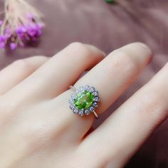 "❤ Peridot Jewelry Information ❀ Gemstone Shape: Oval ❀ Natural Earrings Main Stone Size: 4*6mm ❀ Natural Ring and Pendant Main Stone Size: 6*8mm ❀ Gemstone Type: Natural Peridot ❀ Other stones : dainty cz diamond (shining zircon) ❀ Metal type: 925 Sterling Silver ❀ Metal type: 18K Rose Gold Plated. ❀ Setting Type: 4 Prongs setting ❤ More jewelry you like, please click the following link: More ring to choose as link : https://etsy.me/2Clb6Kh More necklace to choose as link: https://etsy.me/2BrIG Round Peridot Jewelry With Stones, Round Peridot Stone Jewelry, Round Green Gemstones With Halo Setting, Green Gemstones With Halo Setting, Fine Jewelry Lime Green Gemstone, Lime Green Gemstone Ring Jewelry, Lime Green Gemstone Jewelry For Wedding, Lime Green Gemstone Wedding Jewelry, Lime Green Gemstone Ring