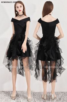 Black Chic Puffy High Low Party Dress Short With Ruffles Ref#BLS97015 at GemGrace. #HomecomingDresses Shop now to get $10 off. Pro custom-made service for wedding dress, formal dress. View Homecoming Dresses,Short Homecoming Dresses,Black Homecoming Dresses,Cute Homecoming Dresses,Off the Shoulder Homecoming Dresses for more ideas. Click to shop now! #BuyableHomecomingDresses Black Ruffled Mini Dress For Prom, Knee-length Ruffled Mini Dress For Prom, Ruffled Knee-length Mini Dress For Prom, Black Prom Dress With Attached Cancan, Black Ruffle Dress For Prom Season, Black Ruffled Dresses For Prom Season, Black Prom Dress With Ruffled Skirt, Black Ruffled Prom Dress, Off The Shoulder Homecoming Dress