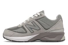 New Balance 990v5 kids shoes features leather upper, Modern comfort style sneakers. Features suede/mesh upper cushioned midsole and durable outsole. perfect for everyday wear. New Balance Gray High-top Sneakers With Cushioned Footbed, Running Sneakers Women, Rugged Boots, Mens Boots Fashion, Boots Women Fashion, Womens Clogs, New Sneakers, Running Sneakers, Kids Boots