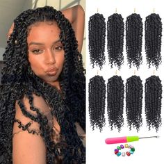 PRICES MAY VARY. ✅NAYOO PASSION TWIST HAIR - 100% Handmade by professional braid stylists(not manufactured). Pre-twisted passion twist braiding hair, no frizz, no chemicals, shedding free, tangle free, curly crochet hair extension for black women. ✅SIZE & COLOR - (8 Packs, Passion Twist Hair 10 Inch, 1B). Passion twist hair options: 5 size (10inch, 12inch, 14inch, 18inch, 24inch), 5 colors available (1B,#2,#4,T27,T30). Weight: 50g/pack, 12 strands per pack. Usually 8 pack is enough for a head. ✅ Passion Twist Crochet, Passion Twist Hair, Synthetic Braiding Hair, Braiding Hair Extensions, Passion Twists, Curly Crochet Hair Styles, Crochet Hair Extensions, Hair For Women, Twist Hair