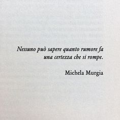 an open book with the words michela murcia written in black on it