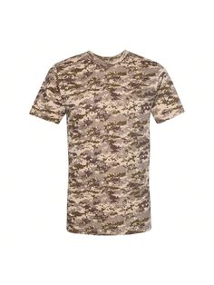 4.5 oz./yd, 100% combed ringspun cotton printed jersey. Urban Woodland is sewn with 100% cotton thread. Ribbed collar. Shoulder-to-shoulder self-fabric back neck tape. Side seams. Double needle sleeves and bottom hem. Easy Tear label. Bleed resistant ink is recommended when printing on Code Five camouflage products. " CLICK HERE for print tips " 2% of all Code Five sales are donated to Children of Fallen Soldiers Relief Fund, Inc. and Fisher House.  .Adult Camo Tee (Sand Digital) Beige    Fabric Relaxed Fit Camouflage T-shirt With Graphic Print, Cotton T-shirt With All Over Print, Camouflage All Over Print Cotton Tops, Camouflage All-over Print Cotton Tops, Camouflage Cotton T-shirt With Sublimation Print, Camouflage Cotton Top With Sublimation Print, Camouflage Crew Neck T-shirt With Graphic Print, Relaxed Fit Camouflage Cotton T-shirt, Camouflage Sublimation Print Crew Neck T-shirt