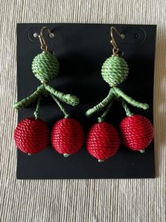 NEW Ann Taylor String Red Cherries Statement Pierced Earrings | eBay Summer Parties, Pierced Earrings, Earings Piercings, Outdoor Dining, Mother’s Day, Ann Taylor, Red