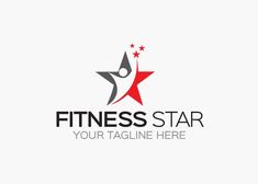 a star logo with the word fitness star on it's bottom and stars in the middle