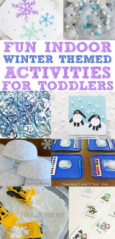 fun winter themed activities for toddlers to do with the snowflakes and penguins