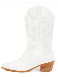 Fashion Cowgirl Boots Cowboy Boots For Women Western Stitched Ankle Boots Almond Toe Short Booties Embroidered Boot Pull Tabs Metallic White Black White         Women Shoes, size features are:Bust: ,Length: ,Sleeve Length: Fashion Cowgirl, Cowboy Boots For Women, Short Booties, Boot Pulls, Embroidered Boots, Boots Cowboy, White Shoes Women, Womens Mid Calf Boots, Boots For Women