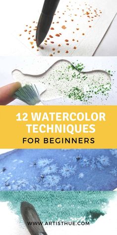 some watercolor techniques for beginners to learn how to use them in their art projects