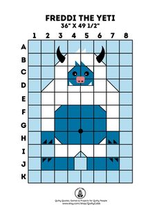 a blue and white square with an image of a bull on it's face