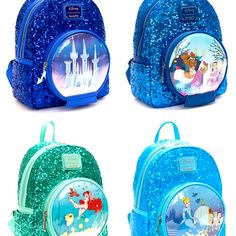 Disney Loungefly Snow Globe Sequin Collection Lounge Fly, Loungefly Purse, Disney Clothing, Disney Loungefly, Disney Bags, Mini Mochila, Loungefly Bag, Disney Bag, Disney Addict