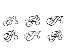 the letter f in cursive font and it's lowercase letters are all handwritten