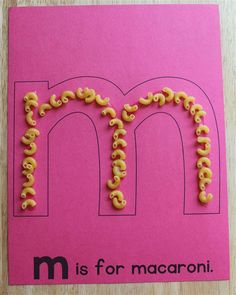 the letter m is for macaroni