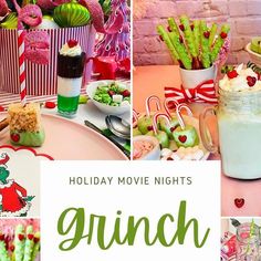 Rachel ✨ Easy Recipes & Themed Entertaining on Instagram: "Happy Grinchmas! 💚❤️
 
💚 We’re kicking off the Christmas season with a Grinchmas party! We served a buffet of Grinchy green sweet treats and a hot cocoa board with green Grinch cocoa bombs. Swipe for more photos.
 
❤️You can get the recipes and more details on our blog {link in bio}.
 
Follow for easy holiday recipes, decor, and movie night ideas.
 
#grinch #grinchmas #grinchparty #grinchmovienight #grinchtheme #christmasparty #happiestdisneyhome" Breakfast With The Grinch, Grinch Cocoa, Grinch Themed Food, Hot Cocoa Board, Cocoa Board, Grinchmas Party, Holiday Movie Night