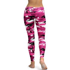 Gearbunch Camo is not made to blend in!Stand out in the Gearbunch Pink Camo Leggings a colorful and vibrant design in bright pink, black, white and hot pink.Get yourself a pair of these super soft, flattering leggings to experience true comfort and style. These versatile leggings will look stunning with all kinds of outfits—be it active or streetwear!Be Happy, Be Bright Be you with Gearbunch Casual Pink Leggings For Gym, Casual Pink Gym Leggings, Trendy Tight Pink Leggings, Pink Tight Leggings For Sports, Casual Pink Gym Tights, Casual Pink Yoga Pants For Sports, Trendy Tight Pink Pants, Pink Leggings For Sports In Spring, Pink Leggings For Spring Sports