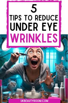 Are you looking for tips on how to get rid of under eye wrinkles? In this post I have included five proven remedies for increasing collagen production under the eyes, as well as my own daily routine to reduce eye wrinkles.  remedies, treatment, to remove, to get rid, remedies diy, botox for, exercise, filler, anti aging, and dark circles, home remedies, when smiling.