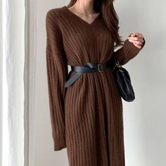 Long Sleeve Sweater Knitted Dress
Sweater knitted dress Size Chart


 shoulder 58  sleeve 52 bust 104 length 103


The product is measured in "cm".


 1 inch = 2.54 CM, 1 CM = 0.39 inch 


size may have 1-3CM errors because of manual measuremt Dress Winter Long, Winter Silhouette, Loose Sweater Dress, Sweaters Knitted, Long Sleeve Sweaters, Wool Knitted Dress, French Dress, Long Knitted Dress, Long Sleeve Knit Sweaters