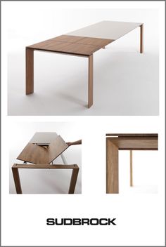 the table is made out of wood and has two different angles