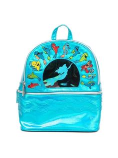 Explore an underwater world with Ariel and her friends through the magic window on the Disney | Danielle Nicole Little Mermaid Under The Sea Backpack. Features zip around closure, and includes front exterior wrap around zip pocket.•Officially Licensed•Approximately 10.75" x 9.25" x 4.875"•Zip Around Closure•Front Exterior Wrap Around Zip Pocket•Made of Polyurethane Magic Window, Danielle Nicole Disney, Mermaid Under The Sea, Modern Pinup, Danielle Nicole, Sea Colour, Brand Concept, One Bag, Underwater World