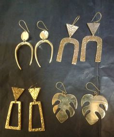 The earrings are made from brass  with a lot of love and care.  Gift for her. The are light in weight and comfortable to wear.   Listing for four pairs of earrings. For more earrings, follow the link. https://www.etsy.com/listing/877330893/african-unique-earrings-gift-for-her?ref=shop_home_active_8 Dhl shipping express **Happy shopping** Thank you. Hand Forged Metal Earrings, Hand Forged Gold Earrings, Handmade Gold Earrings, Hammered Brass Earrings, Brass Jewellery Handmade, Africa Earrings, Artistic Earrings, Jewellery Women, Metal Jewelry Making