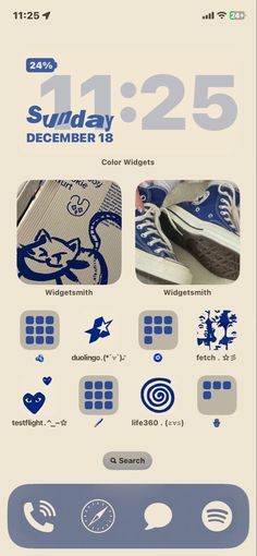 an iphone screen showing the numbers and symbols for different types of items, including shoes