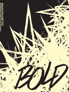 a black and white poster with the word b o d on it