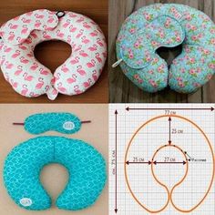 four different types of neck pillows