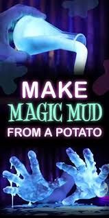 the cover of make magic mud from a potato book, with hands reaching for it