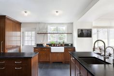 the kitchen is clean and ready for us to use in its new owner's home