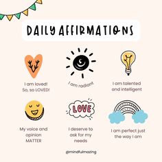 the daily affirmations are written in different languages