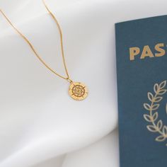 Style up your wardrobe with this beautiful compass necklace. The perfect gift for travel & adventure lovers! d e t a i l s  - made entirely from 925 sterling silver, 24k gold plated - nickel free - curb chain, spring ring closure  - comes in a beautiful eco-friendly gift box with the Lunity logo  s i z e  - necklace length: 18 inches - 45 cm  - compass pendant: 1.2 cm x 1.2 cm  c o l o u r - silver - 925 sterling silver - gold - 925 sterling silver, 24k gold vermeil g i f t  - i d e a  A special gift for a Birthday, Christmas, Graduation or Anniversary.    p e r s o n a l i s a t i o n  Make your jewellery truly unique by adding: - personalised gift message - https://etsy.me/3HVe87V - initial disc - https://etsy.me/3DV3Ty9 - Swarovski birthstone - https://etsy.me/3nW9G0R Check out my main Compass Necklace Aesthetic, Gift Medallion Necklace With Compass Design, Round Pendant Medallion Necklace With Compass Design For Gift, Medallion Necklace With Compass Design For Gift, Gift Compass Design Round Pendant Medallion Necklace, Compass Design Medallion Necklace Gift, Adjustable Compass Design Necklace For Gift, Travel-themed Compass Design Round Pendant Necklace, Gold Compass Design Necklace For Travel