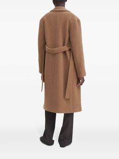 Filippa K double-breasted Coat  | Brown | FARFETCH Planet People, Wardrobe Edit, Yoko London, Upcycled Materials, Caramel Brown, Iconic Bags, Double Breasted Coat, Boots Fall, Exclusive Fashion